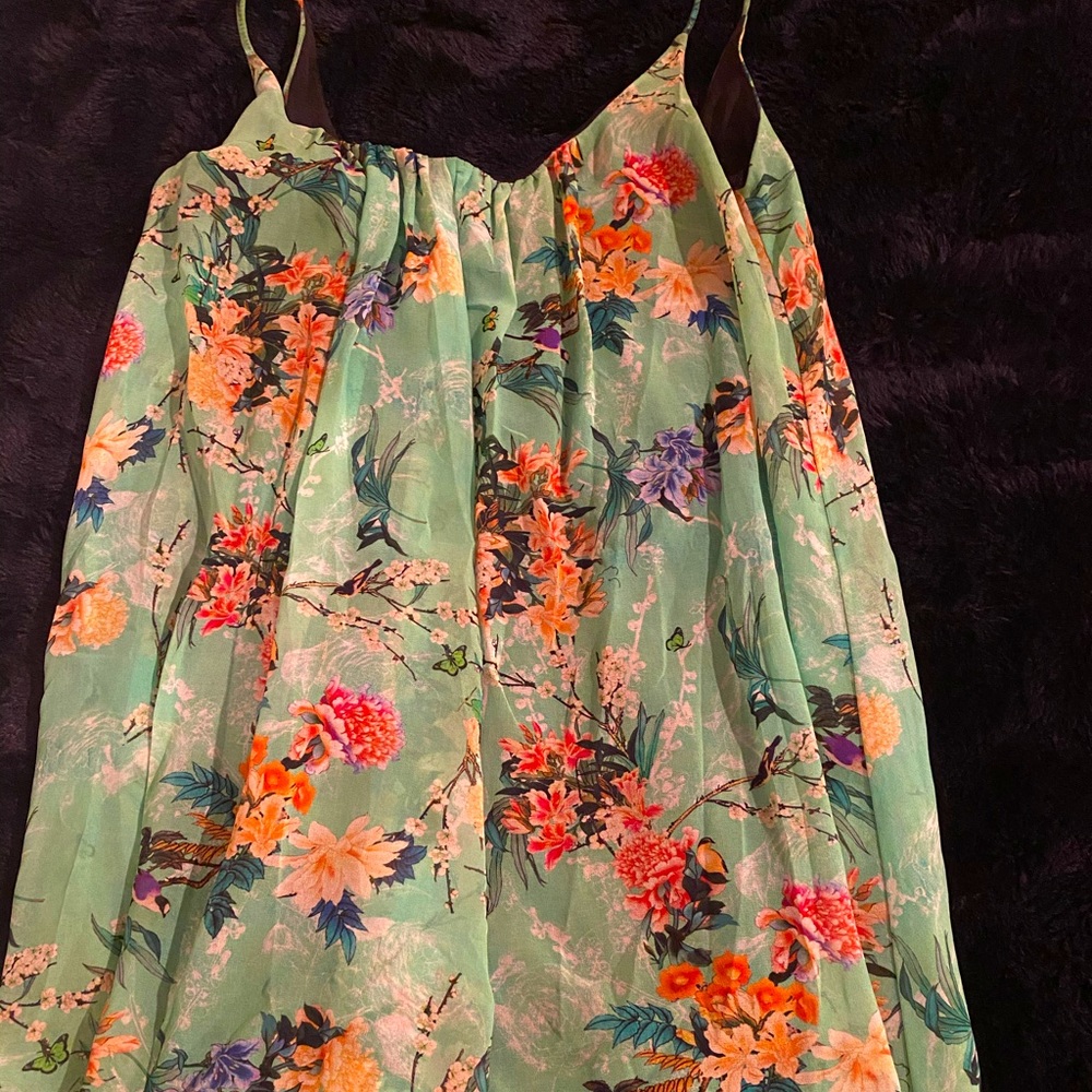 Zara Floral Spring Dress Size XS extra small